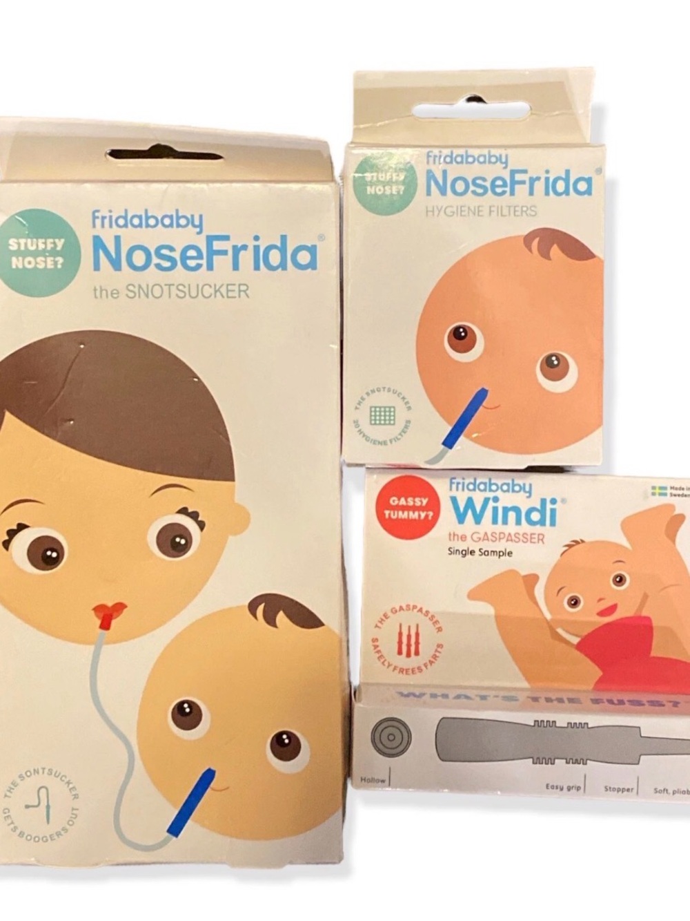 Fridababy NoseFrida Nasal Aspirator Kit - White & Blue
